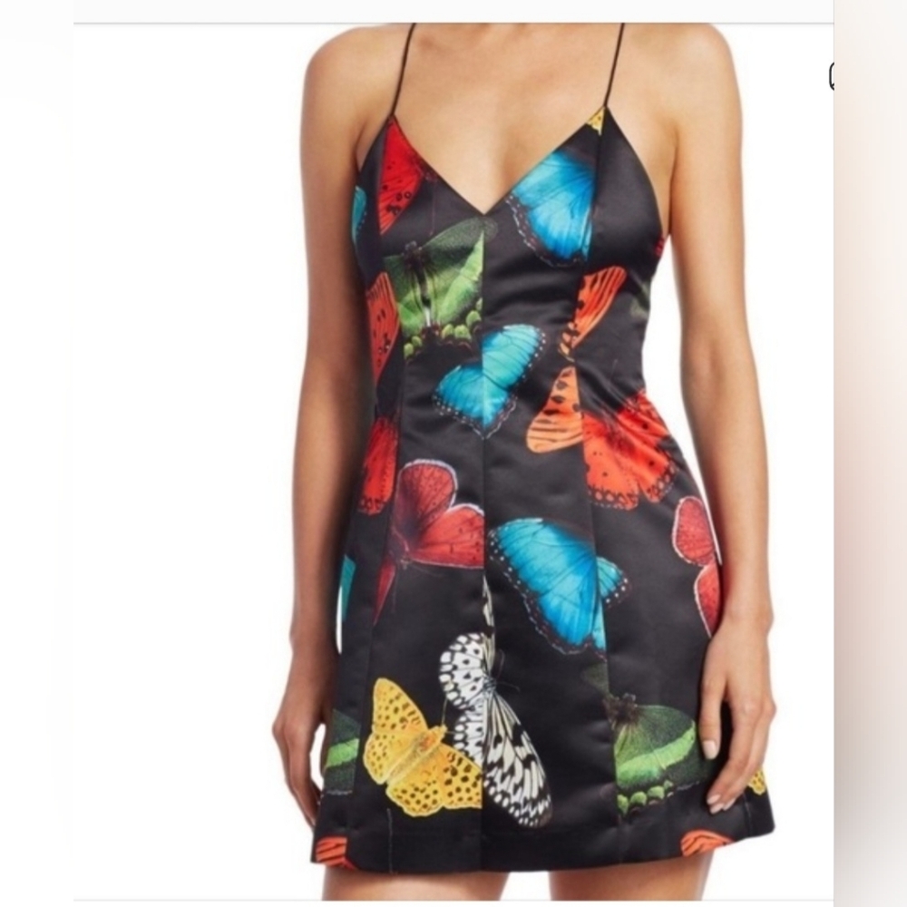 Alice + Olivia Tayla Butterfly Print Minidress Size 4 - Picture 13 of 15